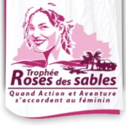 Die Trophäenjagd rosa der Sand